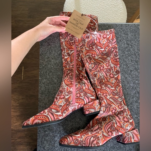 Chelsea & Violet Floral Paisley Boots - Picture 1 of 7